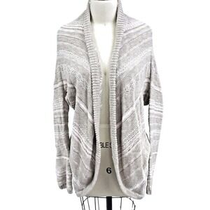 Vintage America Blues Open Front Sweater Neutral Oatmeal Pink M NWT $89.50